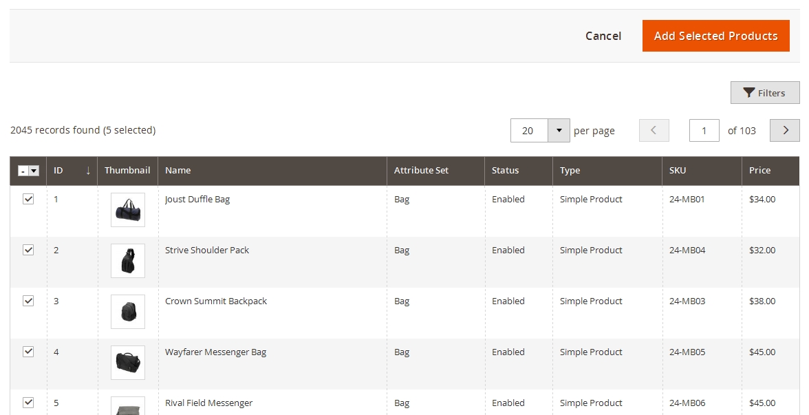 set related product step22